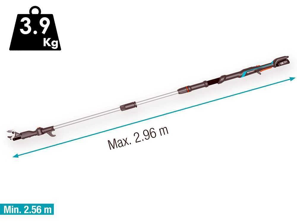 Gardena HighCut 250/18V P4A - Sécateur électrique D'élagage Sur Perche - 18V 2ah 1 Gardena HighCut 250/18V P4A - Sécateur électrique D'élagage Sur Perche - 18V 2ah