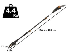 Élagueuse Sur Perche Télescopique à Batterie Multifonction Alpina AMT 20 Li - Batterie 20V 4Ah