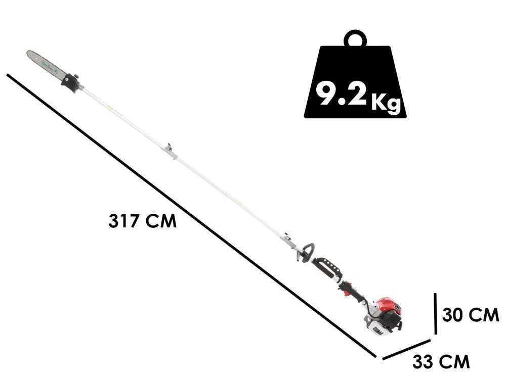 Perche élagueuse Thermique à 2 Temps GeoTech GT-2 52 L Avec Perche De Rallonge - 52 Cm3 1 Perche élagueuse Thermique à 2 Temps GeoTech GT-2 52 L Avec Perche De Rallonge - 52 Cm3