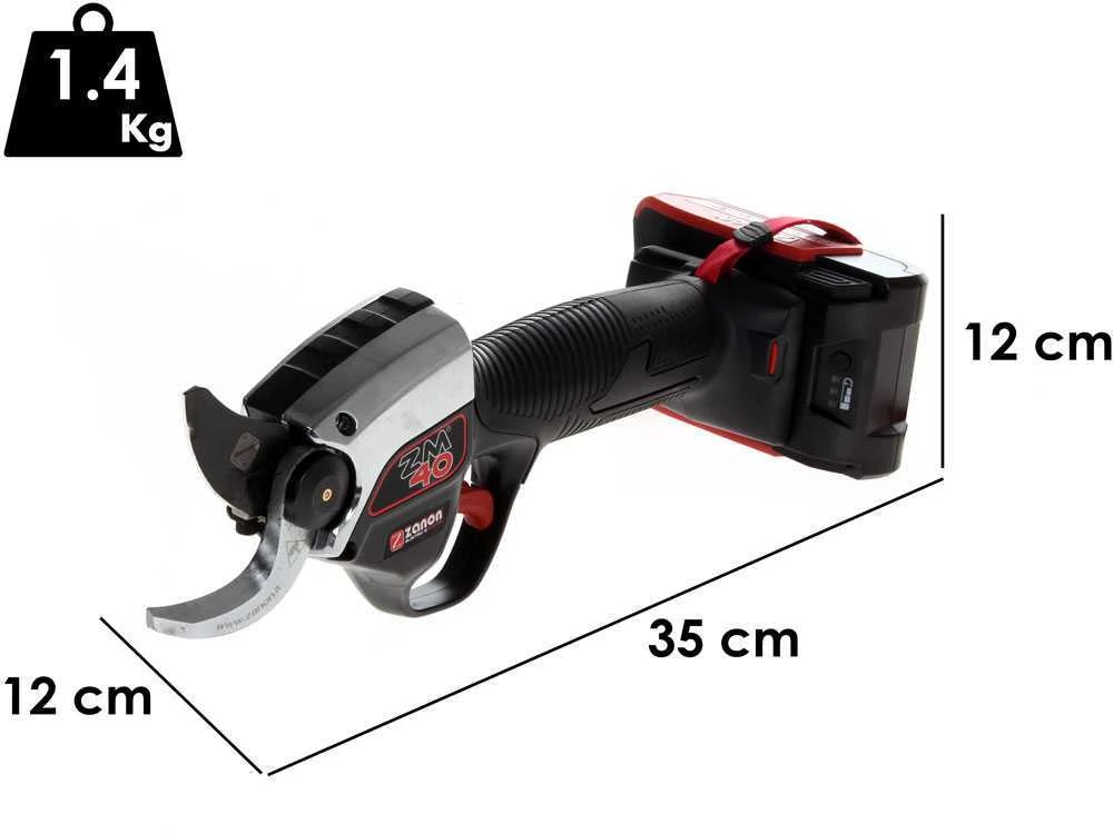 Sécateur électrique De Taille Zanon ZM 40 - Coupe 40 Mm - 2 Batteries De 2.5Ah/21V Max 1 Sécateur électrique De Taille Zanon ZM 40 - Coupe 40 Mm - 2 Batteries De 2.5Ah/21V Max