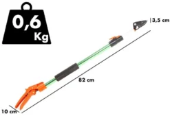 Outils D'Élagage De Jardin 46 Sécateur Sur Perche Télescopique GeoTech FP 80-120 EVO Avec Système Cut & Hold