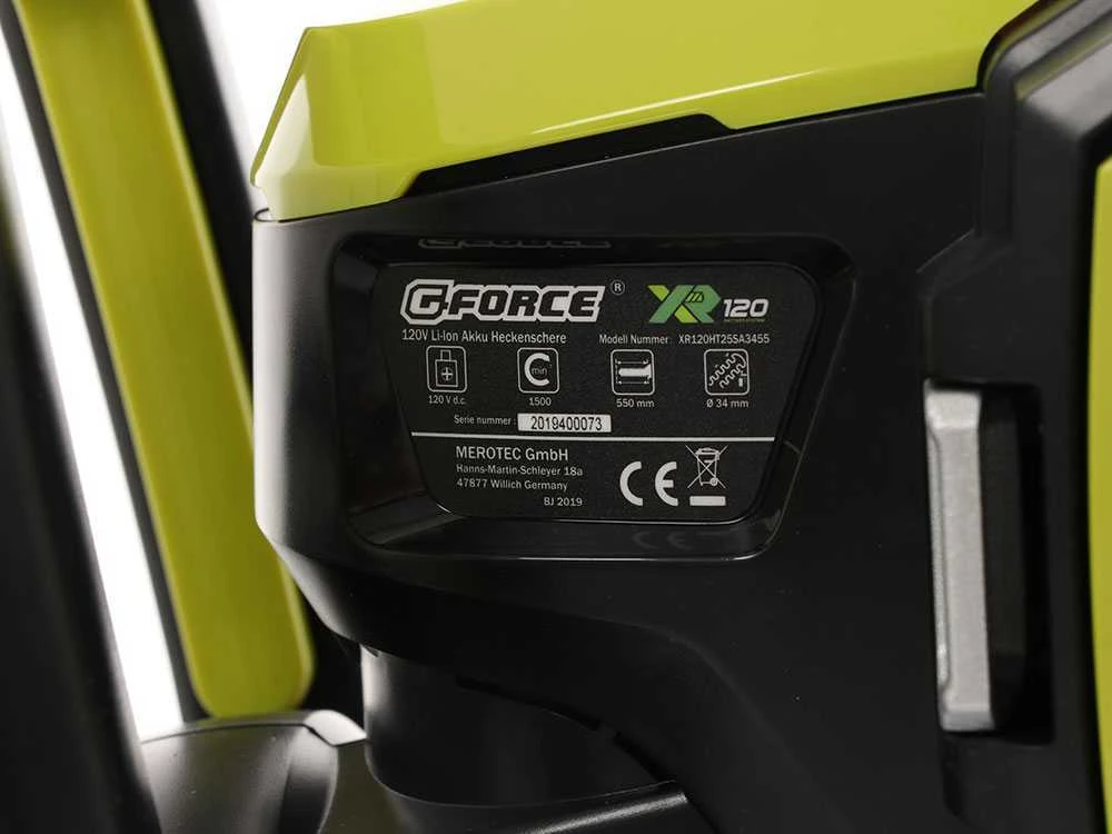 Taille-haies à Batterie GForce XR120 - 120V/2.5Ah - Lame De Coupe De 55cm - Batterie Et Chargeur GForce Inclus 18 Taille-haies à Batterie GForce XR120 - 120V/2.5Ah - Lame De Coupe De 55cm - Batterie Et Chargeur GForce Inclus – Image 18