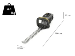 Taille-haies électrique à Batterie Alpina AHT 48 LI - Longueur De La Lame 58 Cm - Batterie Et Chargeur Inclus