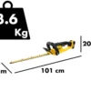 Taille-haies électrique à Batterie DEWALT DCMHT563P1-QW - Lame De 55cm - Batterie 18V 5Ah
