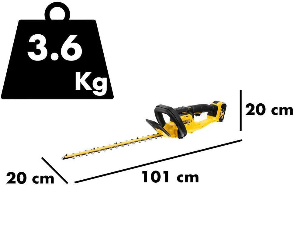 Taille-haies électrique à Batterie DEWALT DCMHT563P1-QW - Lame De 55cm - Batterie 18V 5Ah 1 Taille-haies électrique à Batterie DEWALT DCMHT563P1-QW - Lame De 55cm - Batterie 18V 5Ah
